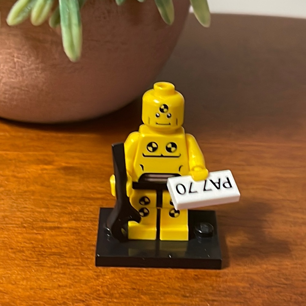LEGO mini-figures series 1 crash test dummy. All parts included.